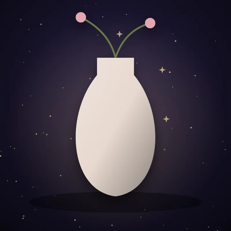 Vaso de cerâmica de design, ideia de presente para Libra