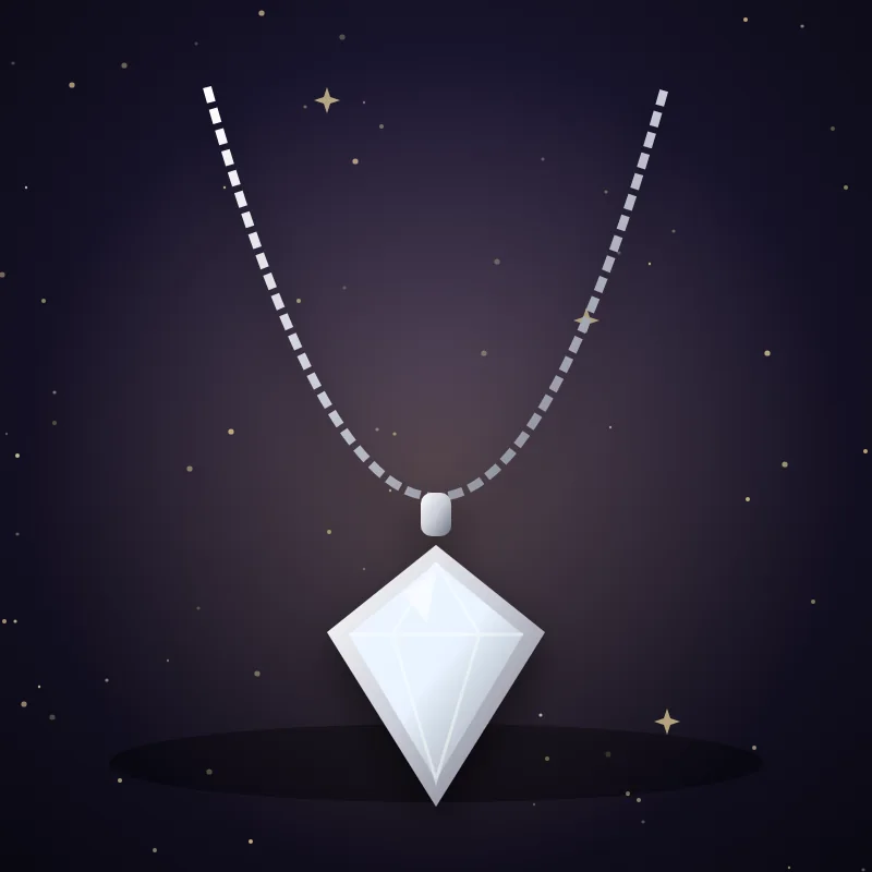 Diamant-Anhänger, Geschenkidee für das Sternzeichen Widder
