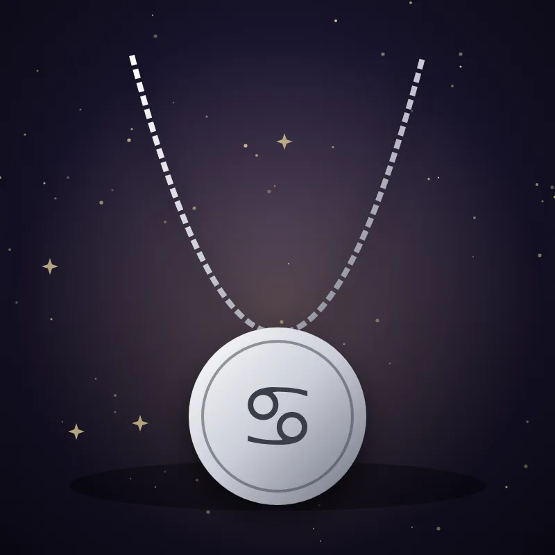 Collana con ciondolo segno Cancro, idea regalo per il segno Cancro