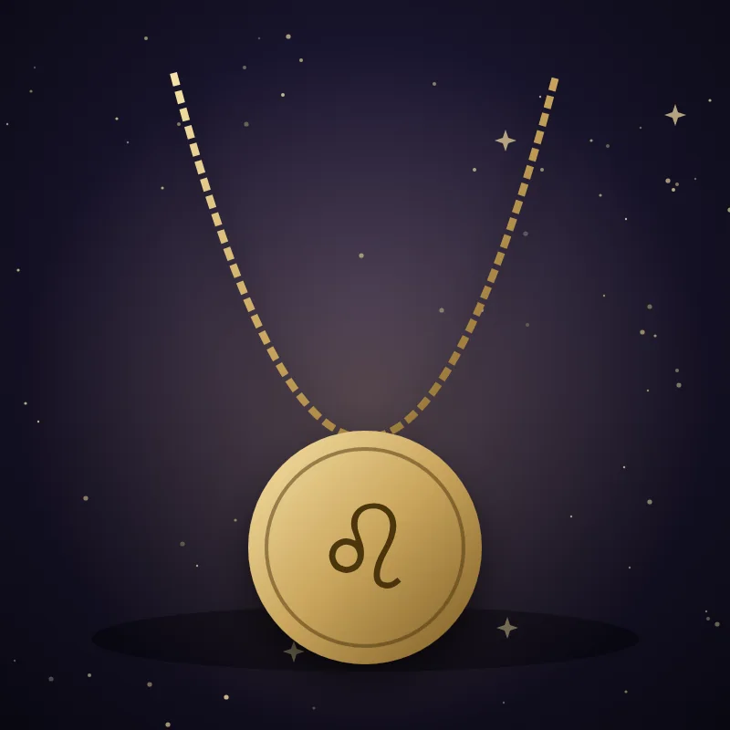 Collana con ciondolo segno Leone, idea regalo per il segno Leone