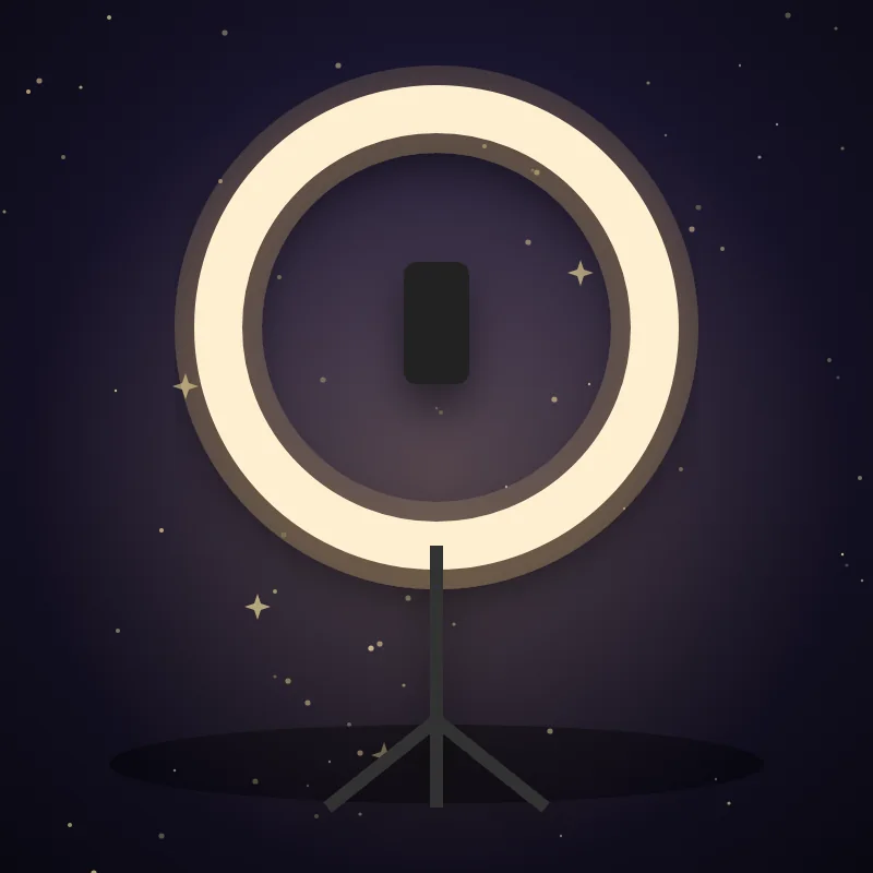 Ring light con treppiede, idea regalo per il segno Leone