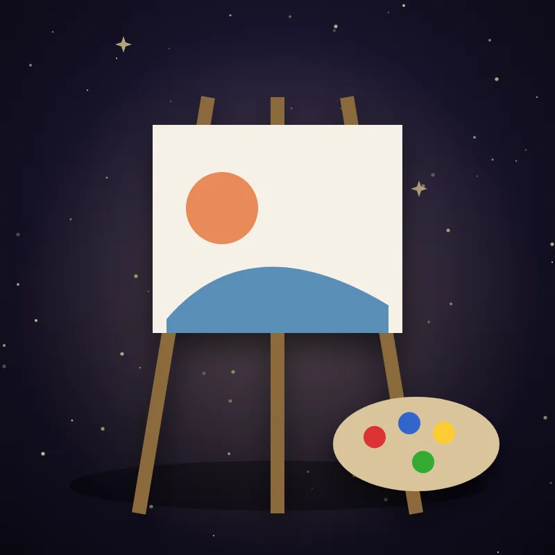 Kit di pittura con cavalletto, idea regalo per il segno Leone