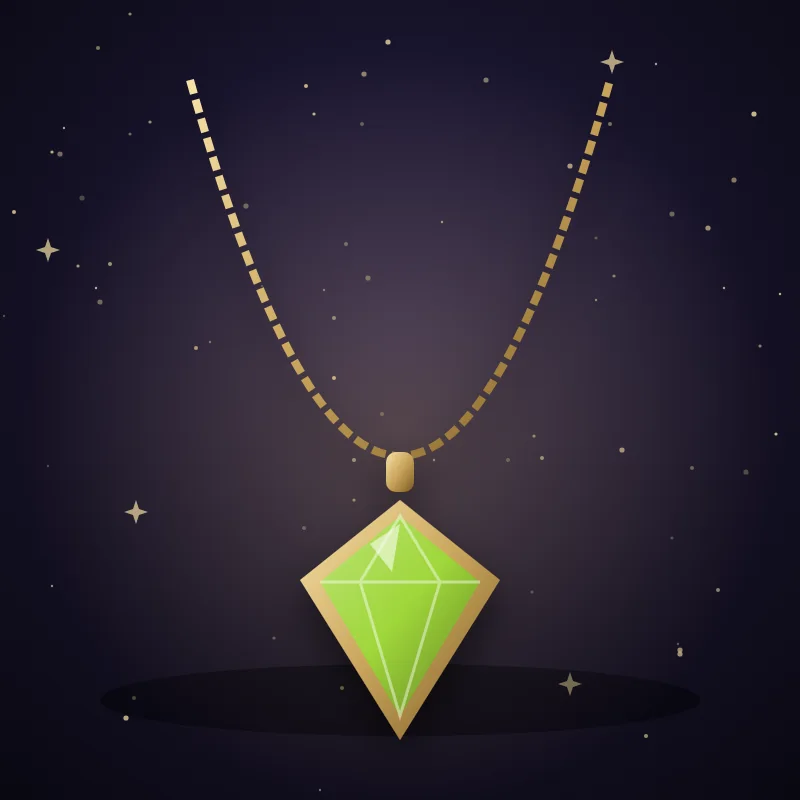 Ciondolo con peridoto, idea regalo per il segno Leone